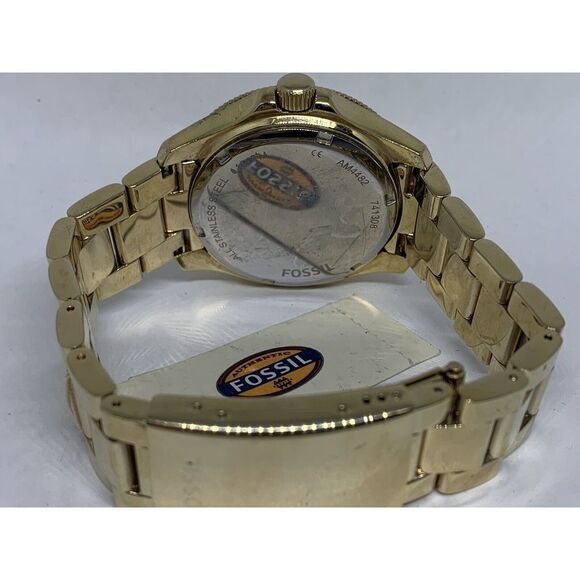 Fossil AM4482 Women's Stainless Steel Analog Champagne Dial Quartz Watch AA458 - Picture 10 of 11